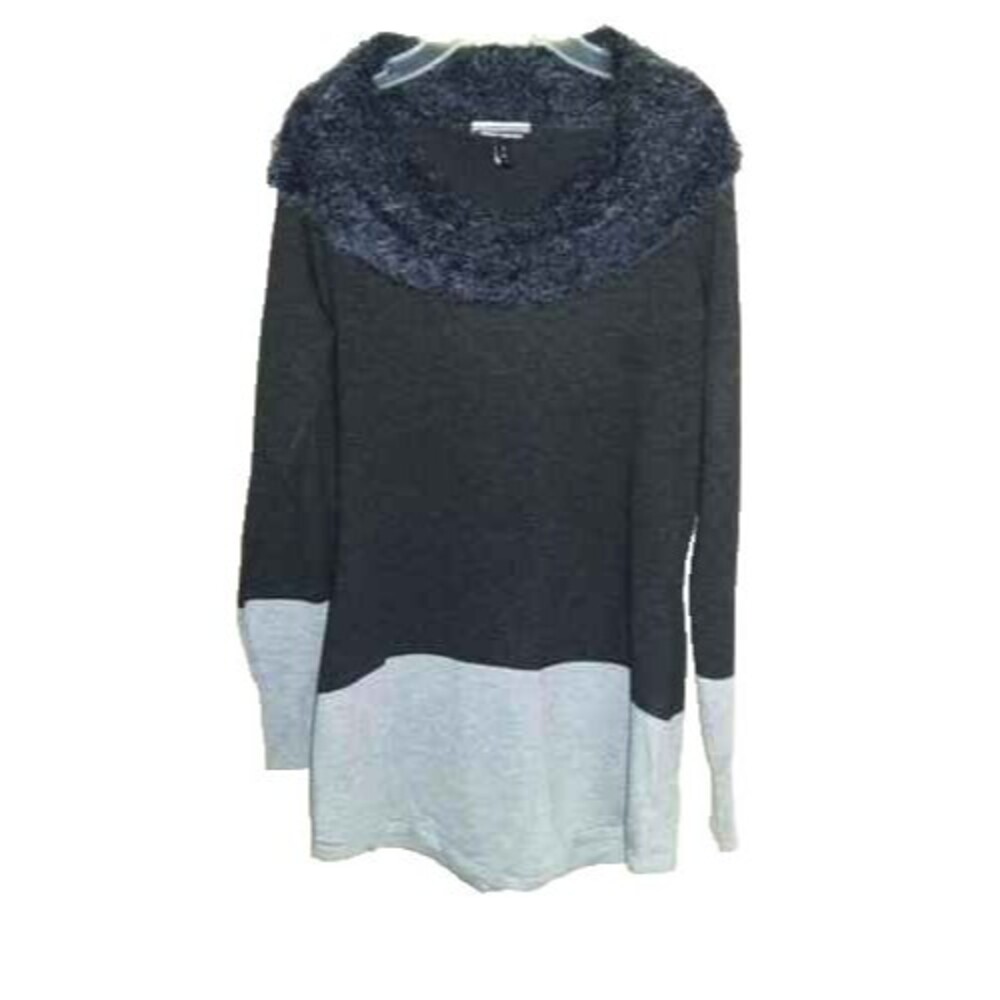 Allison Brittney Colorbblock Gray Cowl Neck Women Sweater Juniors Size Small